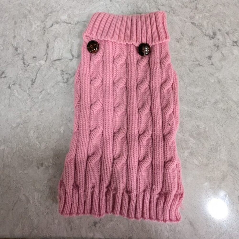 PupCrew Pink Dog Sweater. XS